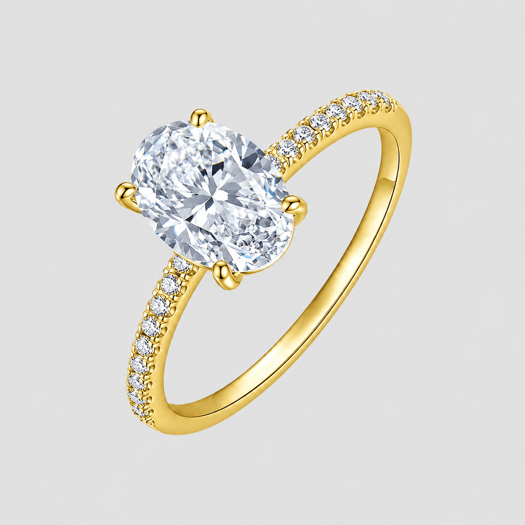 Moissanite Oval Ring