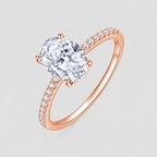 Moissanite Oval Ring