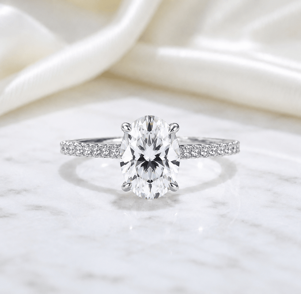 Moissanite Oval Ring