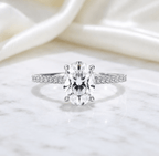 Moissanite Oval Ring