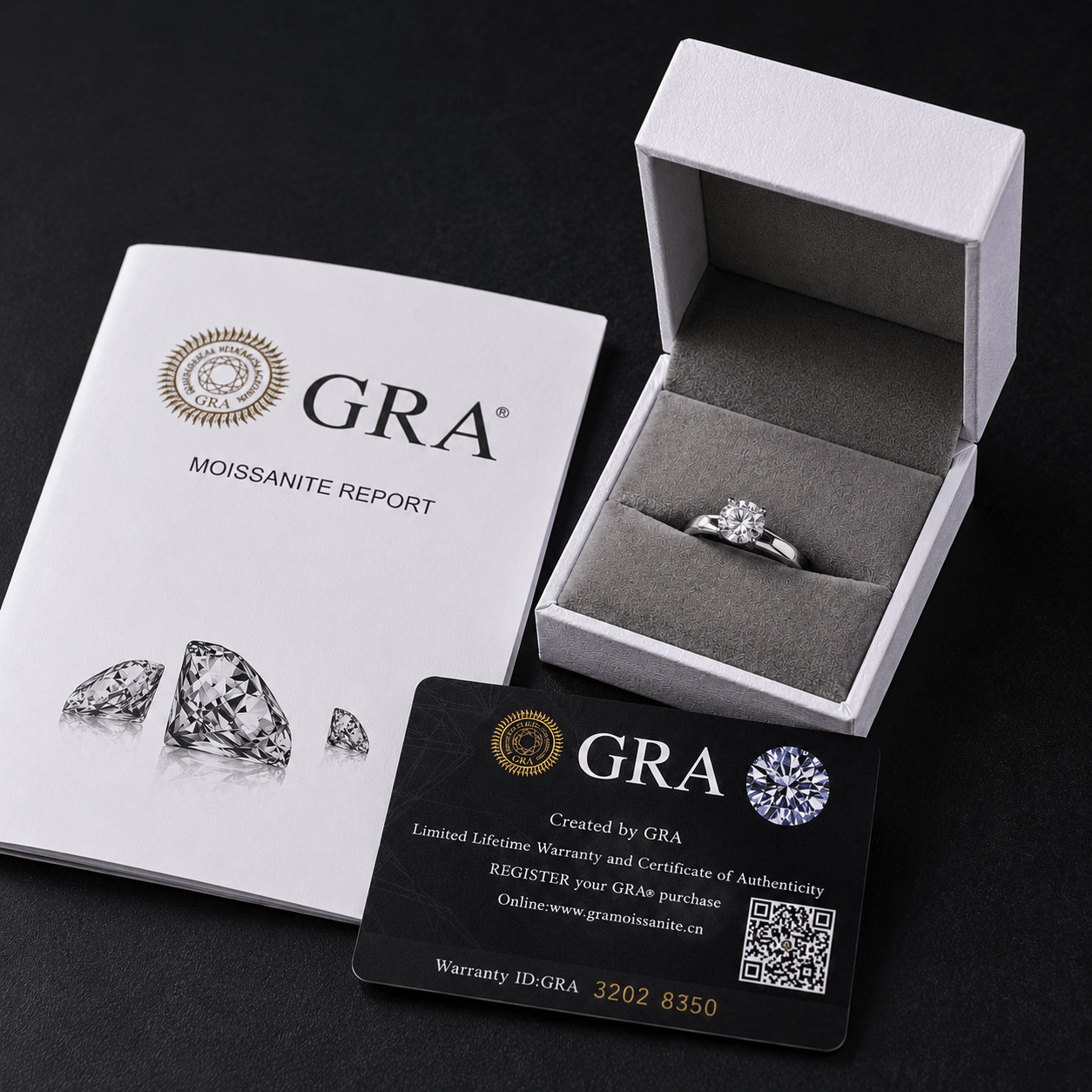 Moissanite Stud Ring