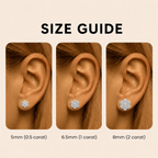 Moissanite Flower Earrings