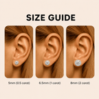 Moissanite Halo Earrings
