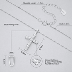 Moissanite Cross Necklace