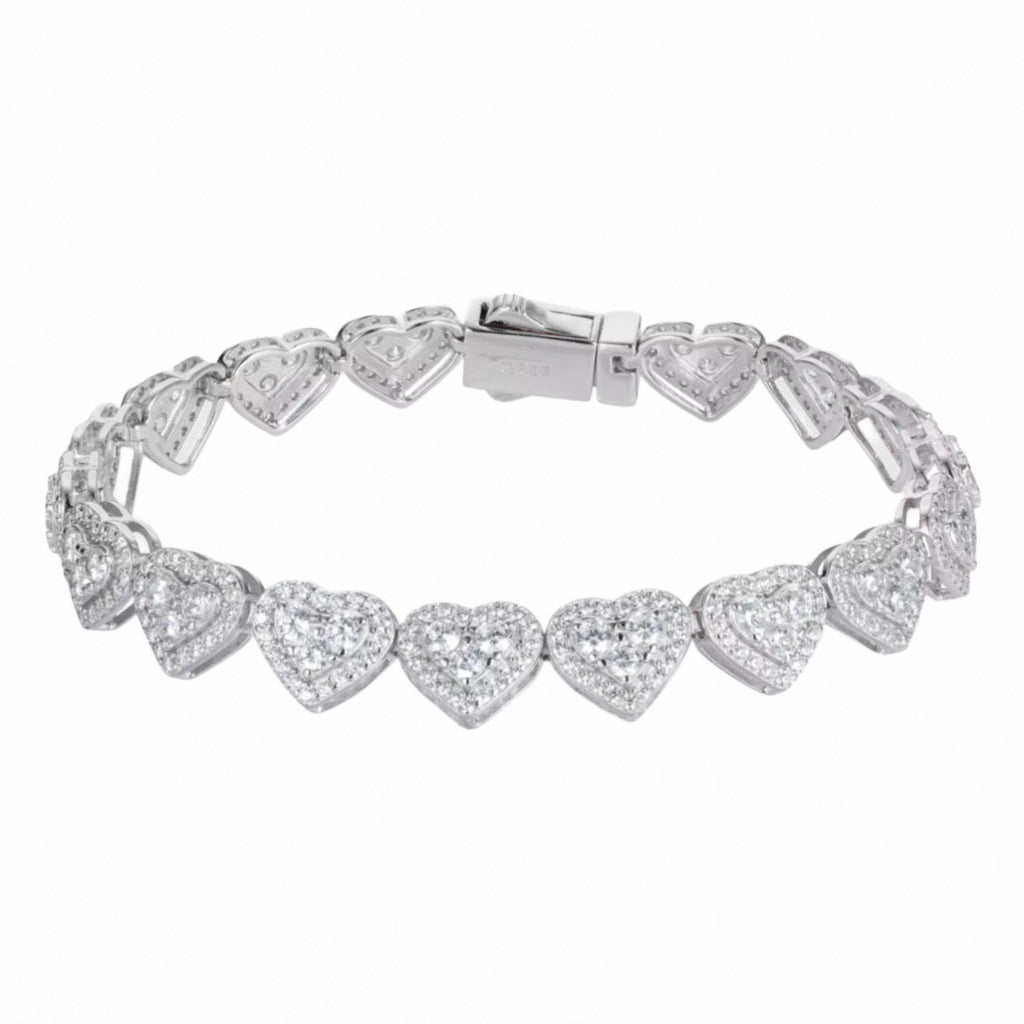 Moissanite Heart Bracelet