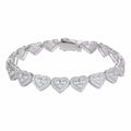 Moissanite Heart Bracelet
