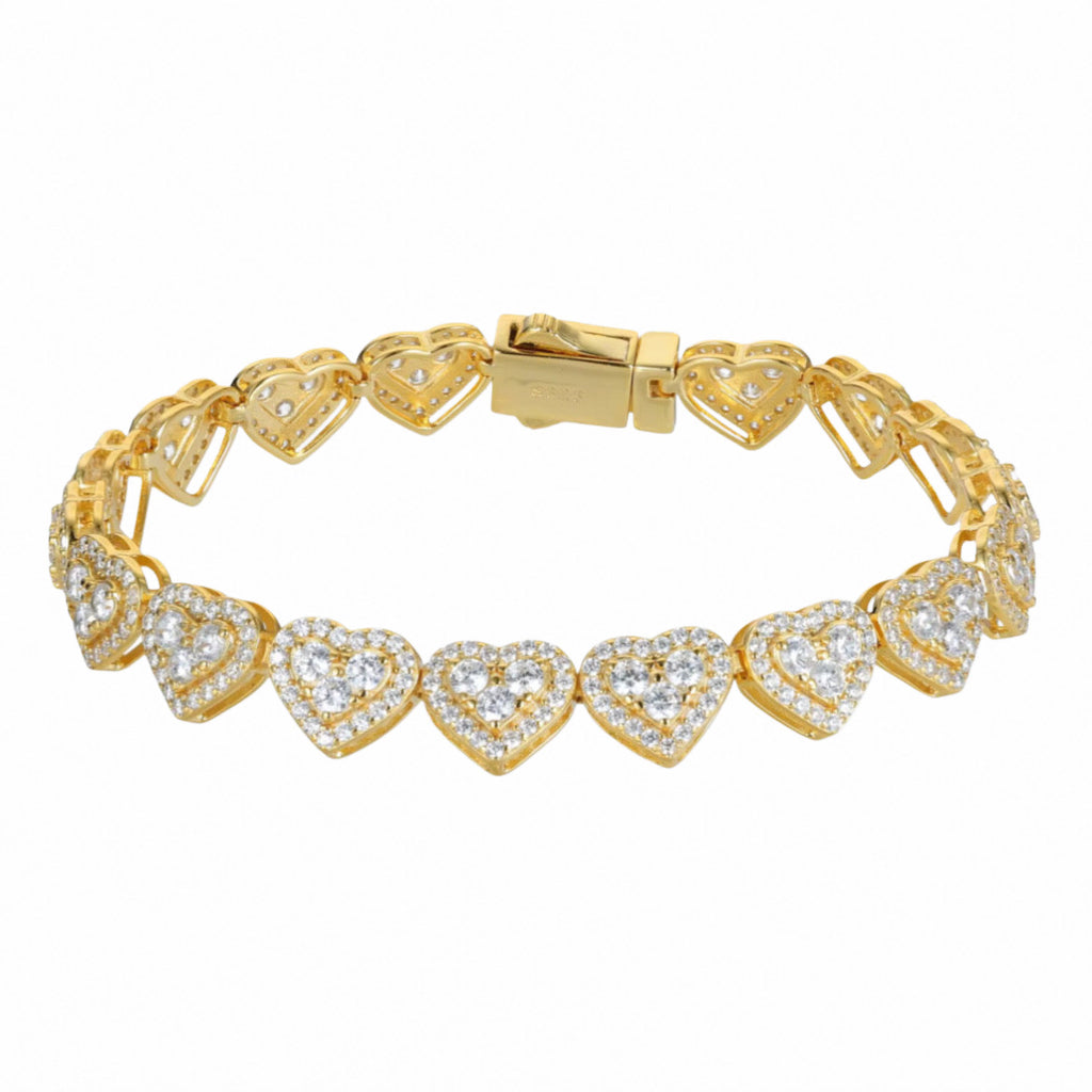 Moissanite Heart Bracelet