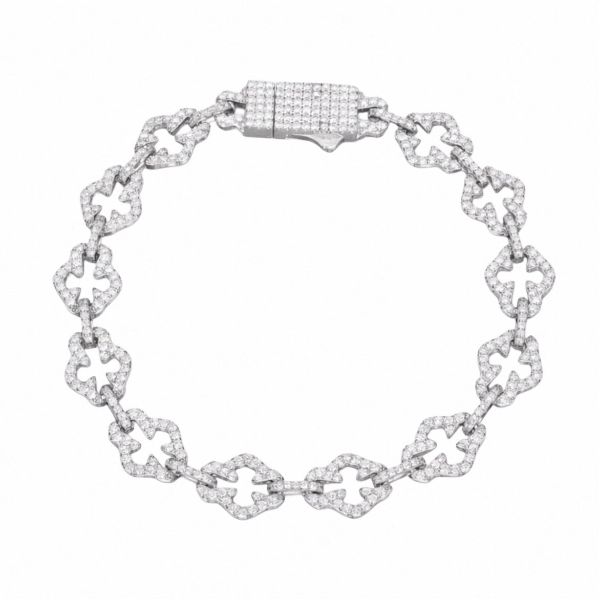 Moissanite Cross Bracelet