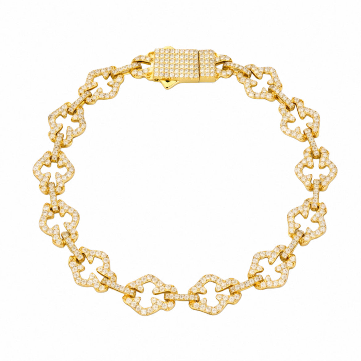 Moissanite Cross Bracelet