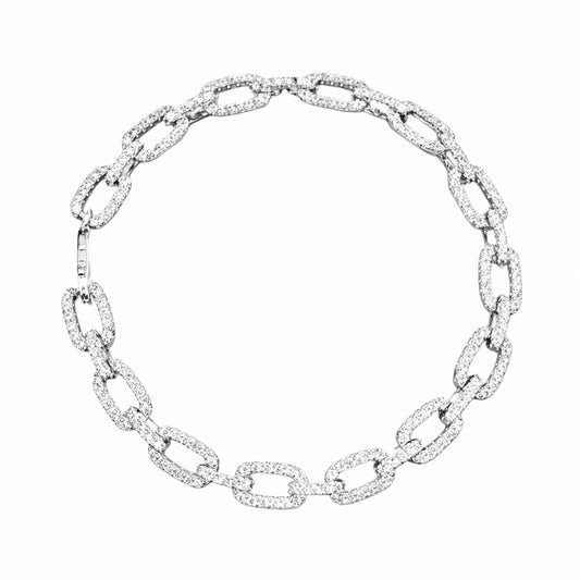 Moissanite Infinity Cuban Bracelet