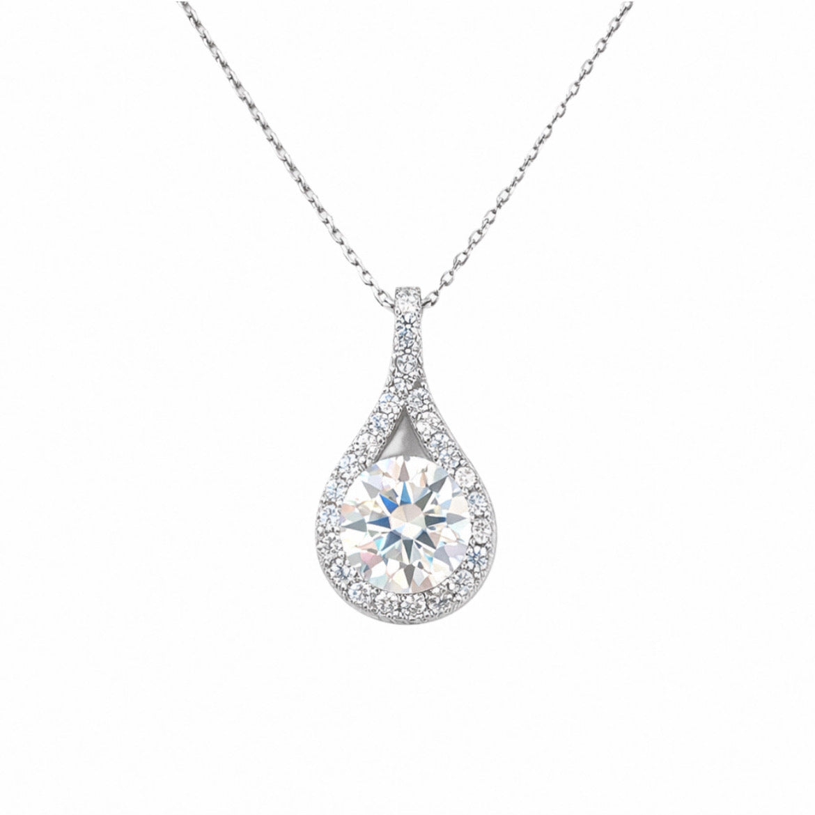 Moissanite Teardrop Necklace