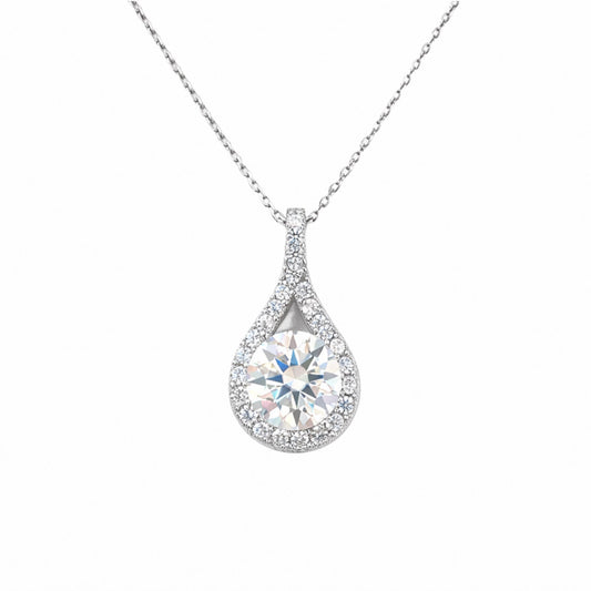 Moissanite Teardrop Necklace