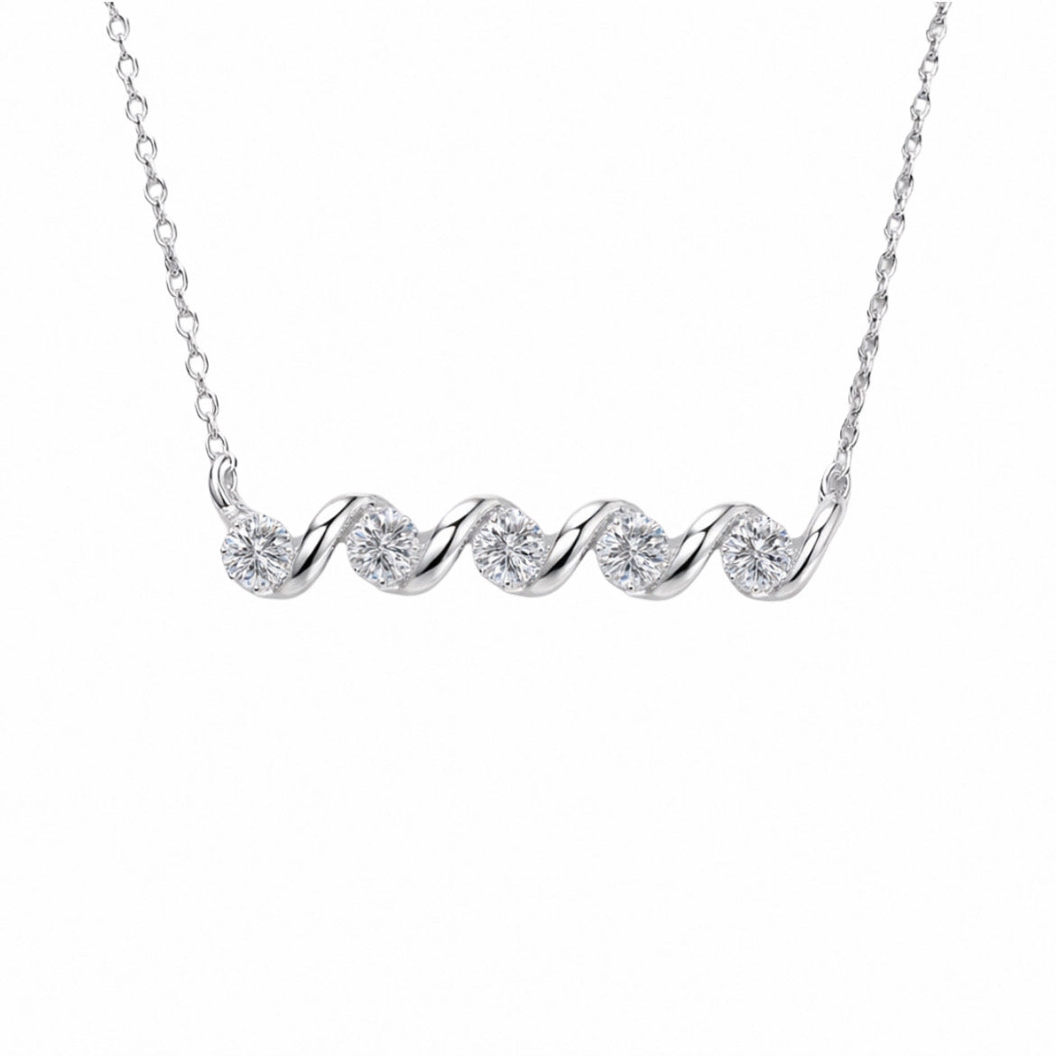 Moissanite Twist Necklace