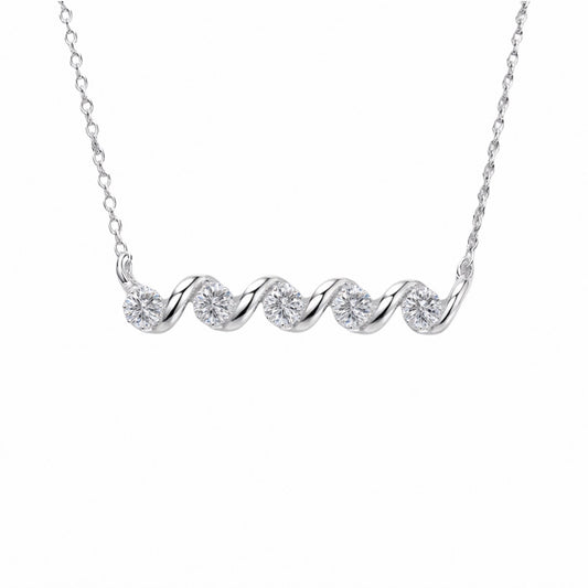 Moissanite Twist Necklace