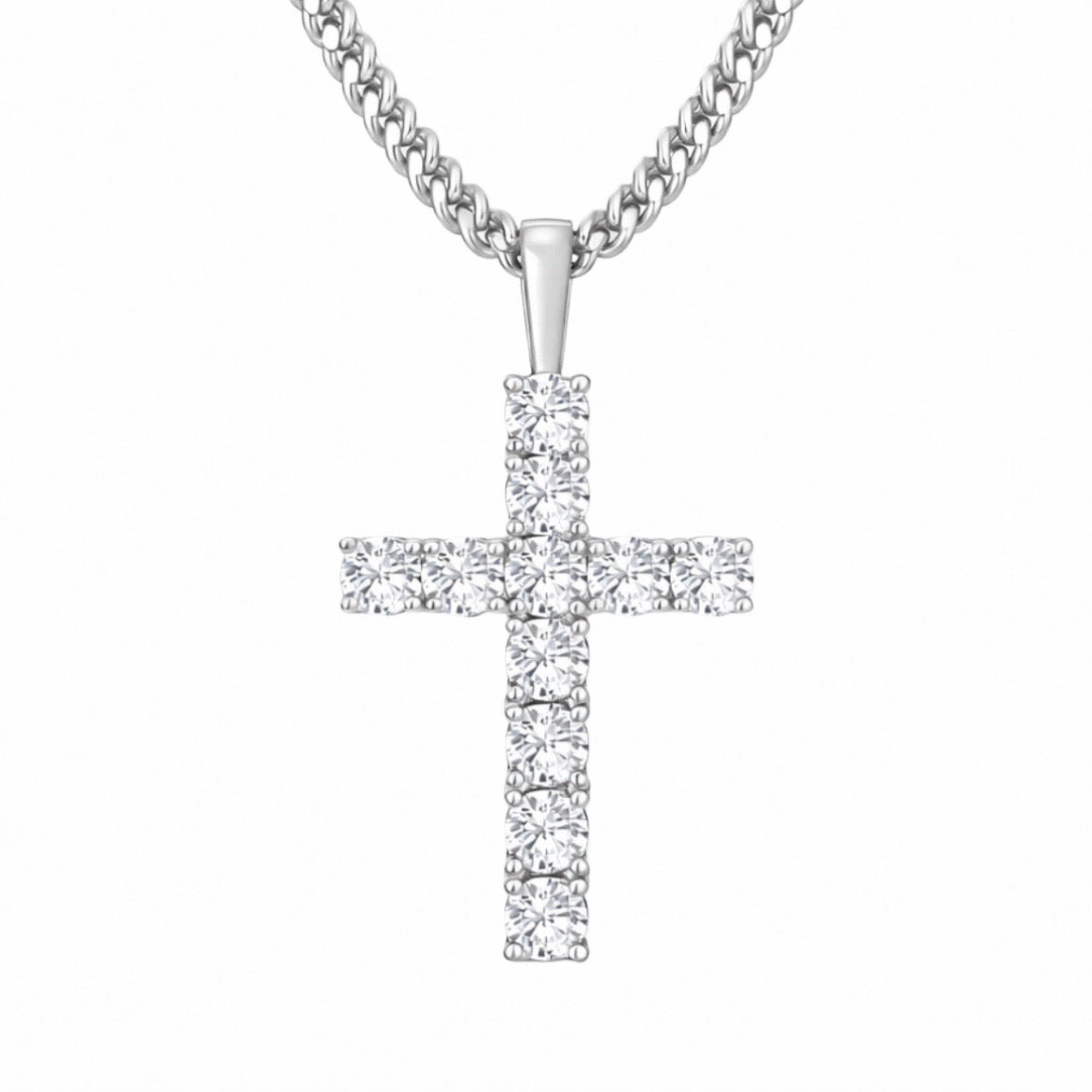 Moissanite Cross Necklace
