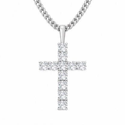 Moissanite Cross Necklace