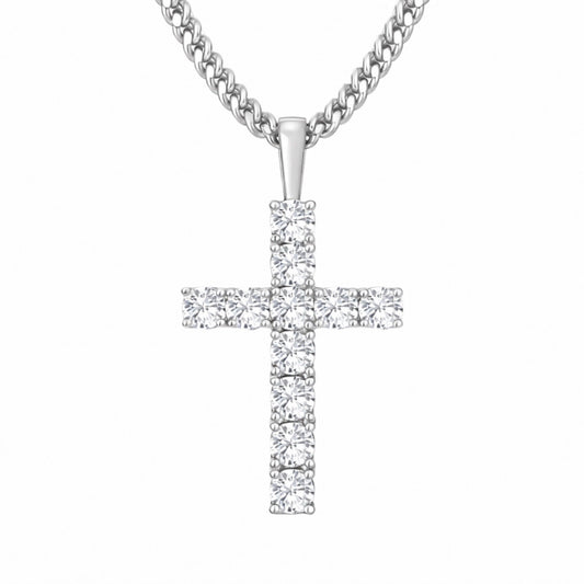 Moissanite Cross Necklace
