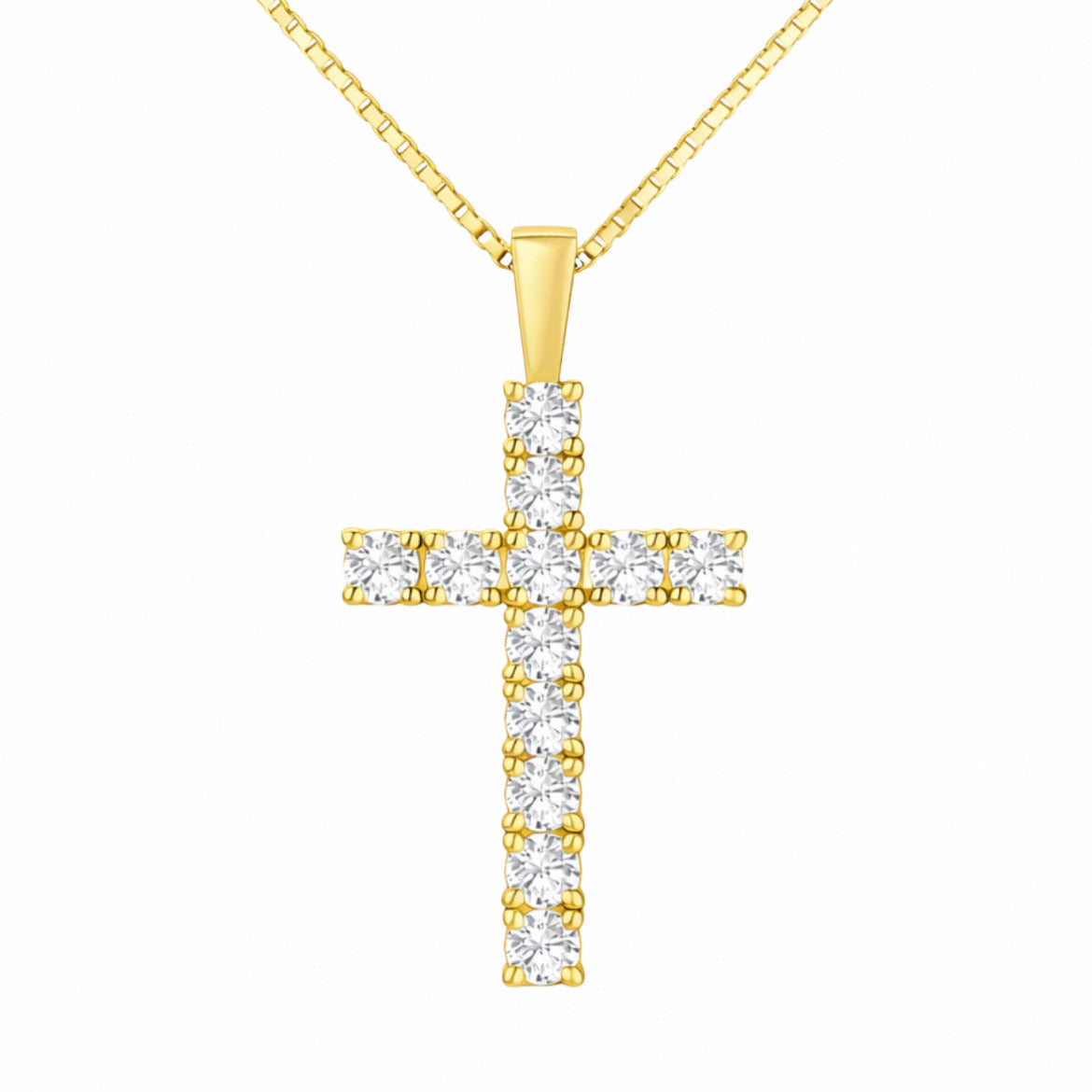 Moissanite Cross Necklace