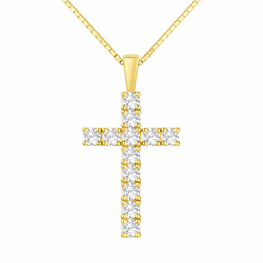 Moissanite Cross Necklace