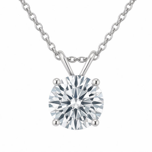 Moissanite Stud Necklace
