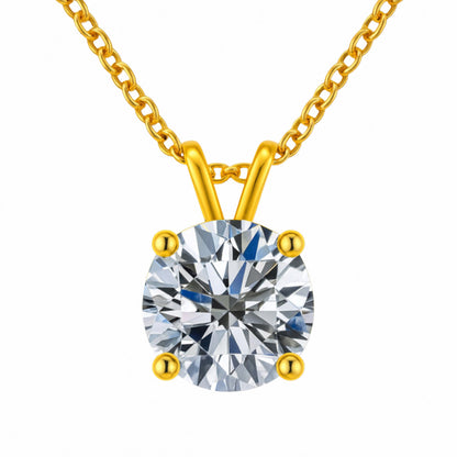 Moissanite Stud Necklace