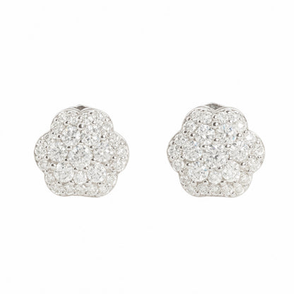 Moissanite Flower Earrings