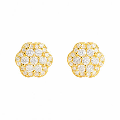 Moissanite Flower Earrings