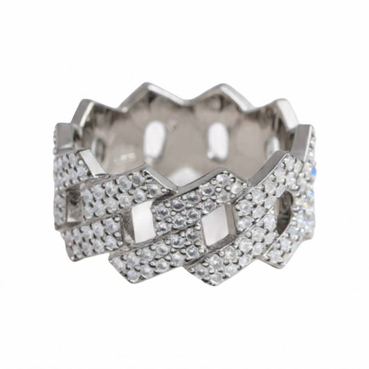 Moissanite Cuban Ring