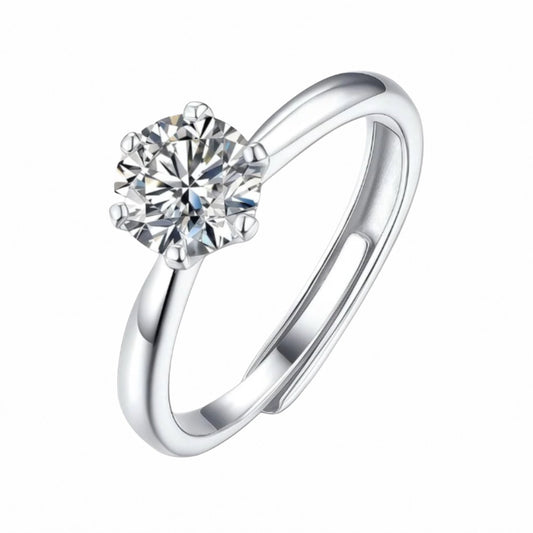 Moissanite Stud Ring