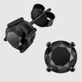 Black Moissanite Stud Earrings
