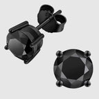 Black Moissanite Stud Earrings