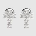 Moissanite Cross Earrings