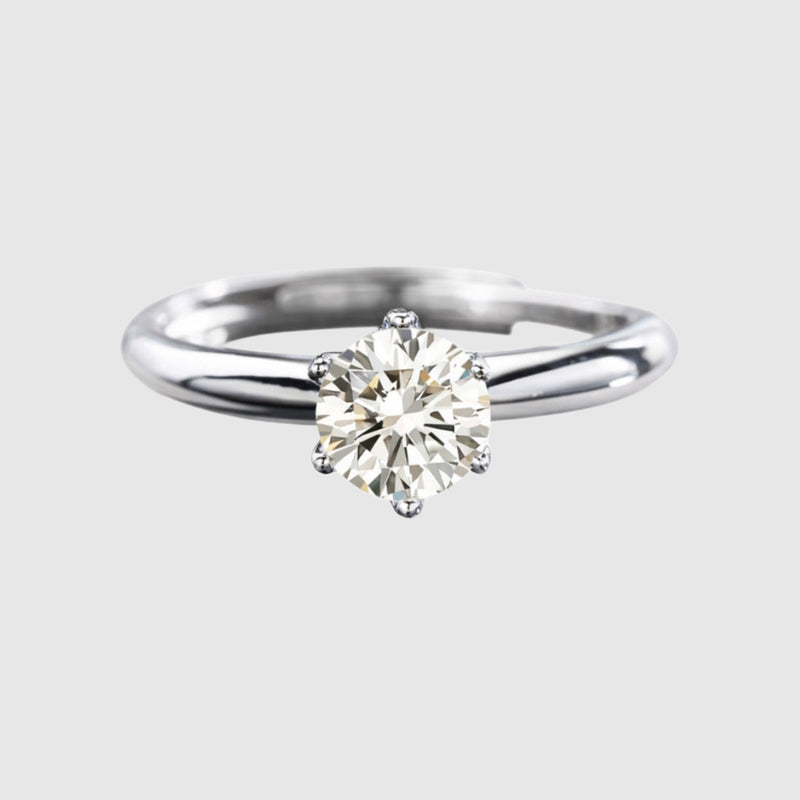 Moissanite Stud Ring