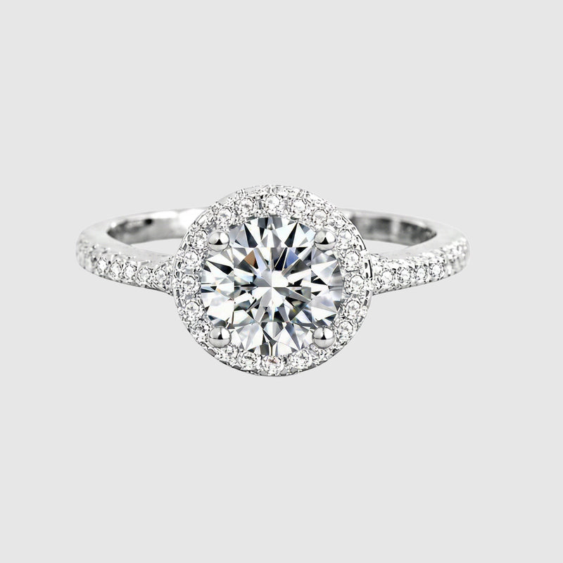 Moissanite Halo Ring
