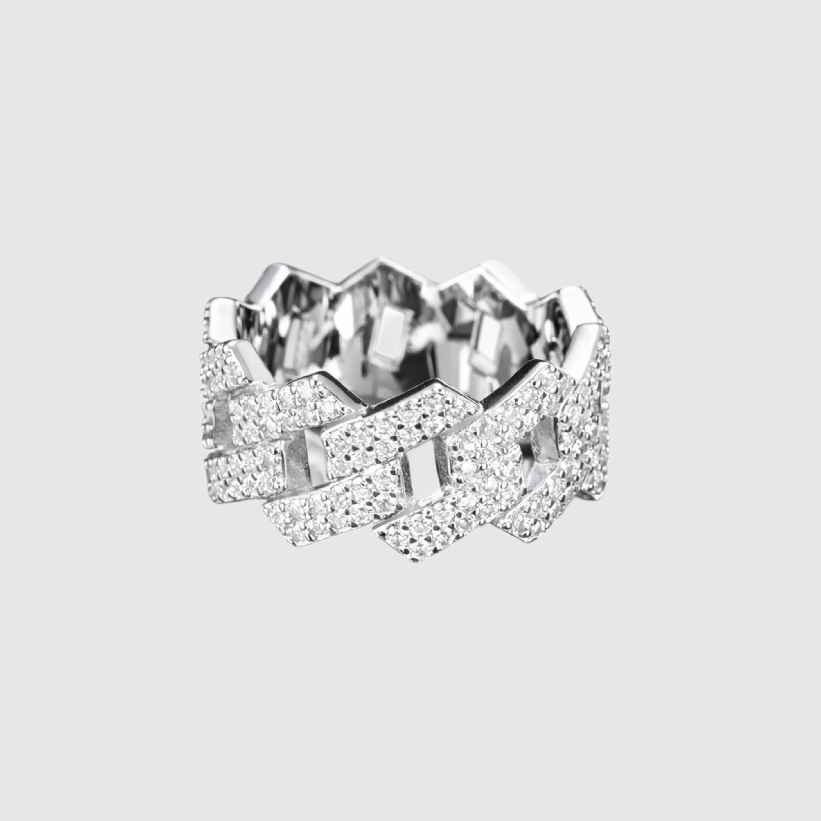 Moissanit-Cuban-Ring