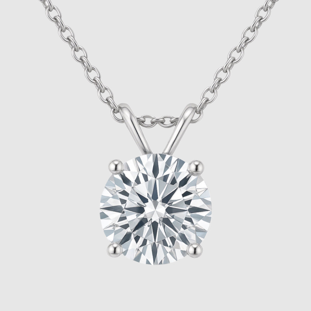 Moissanite Stud Necklace