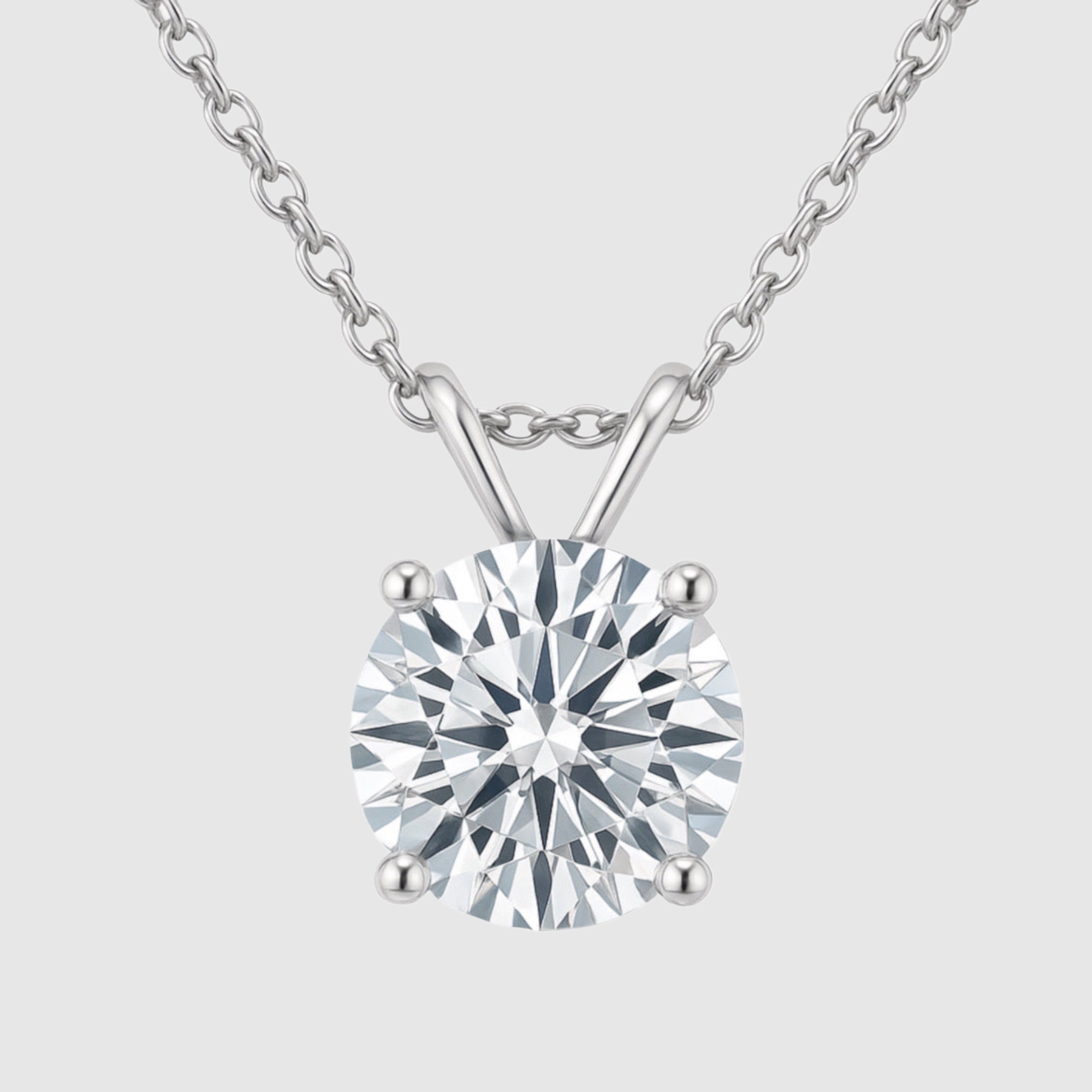 Moissanite Stud Necklace