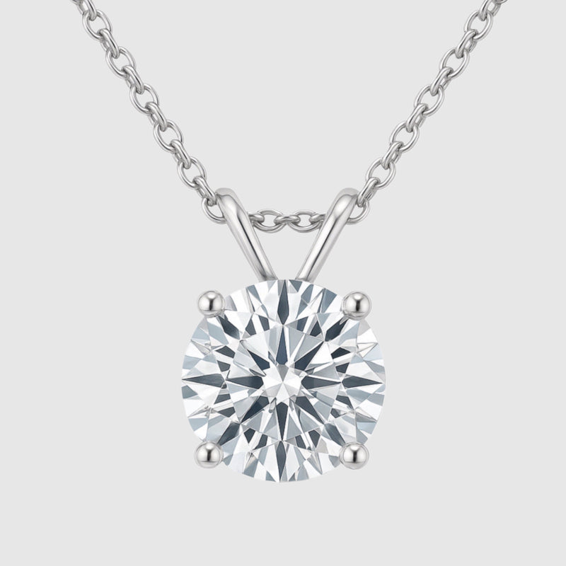 Moissanite Stud Necklace