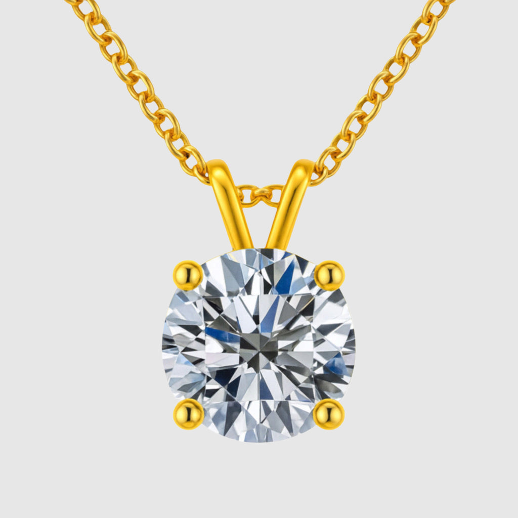 Moissanite Stud Necklace