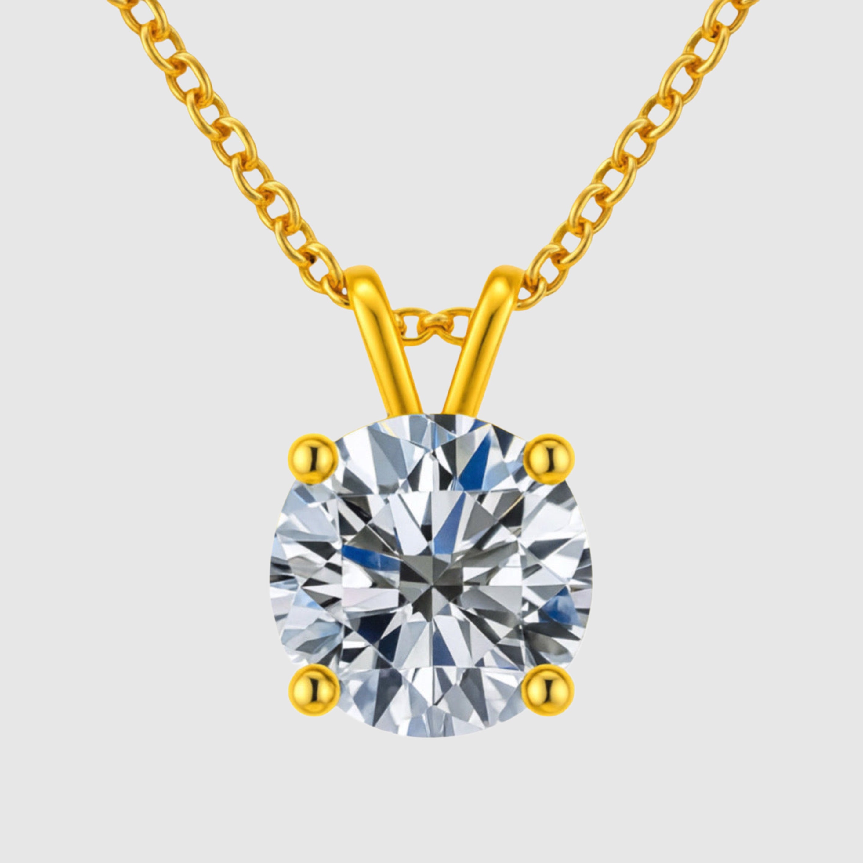 Moissanite Stud Necklace