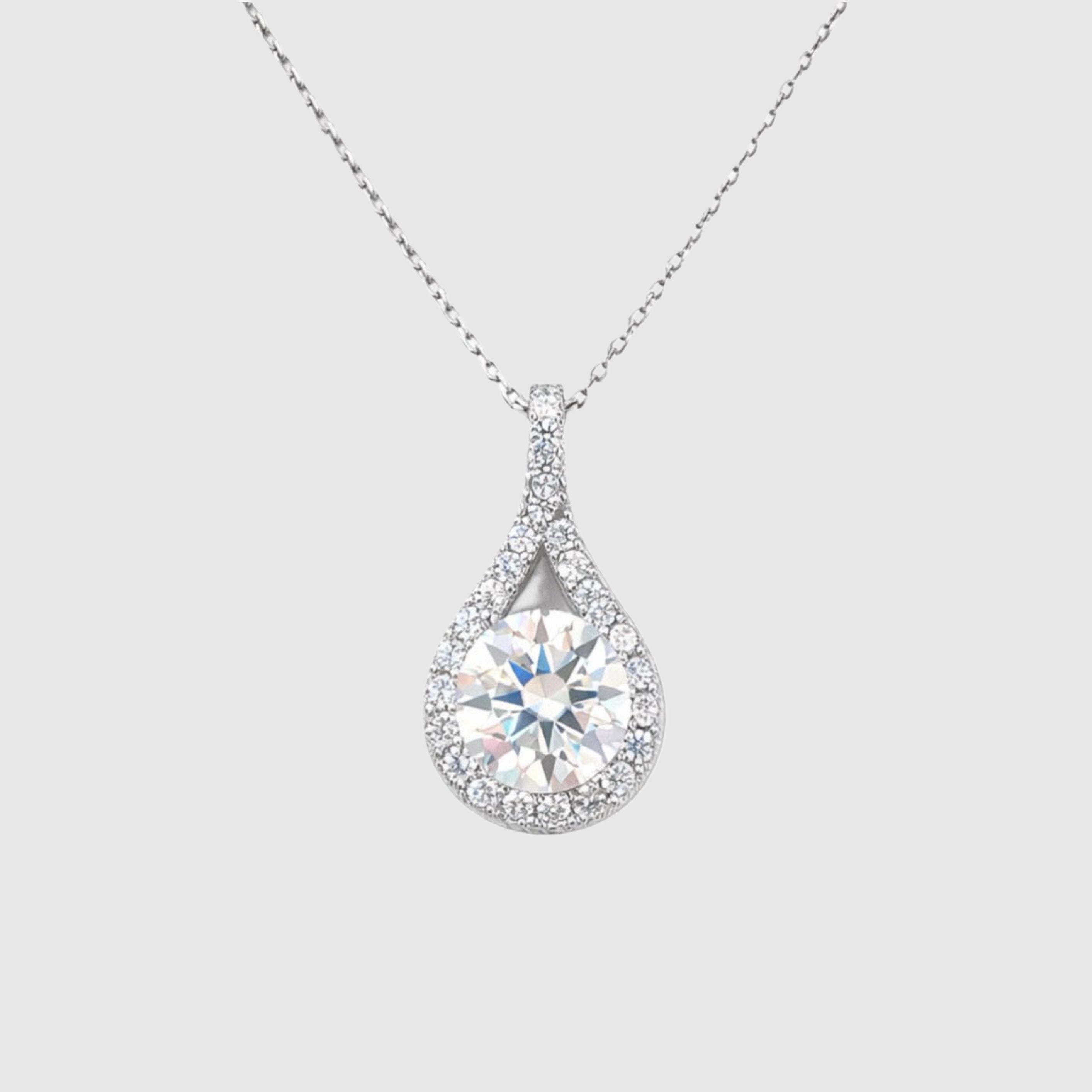 Moissanit Tropfenkette