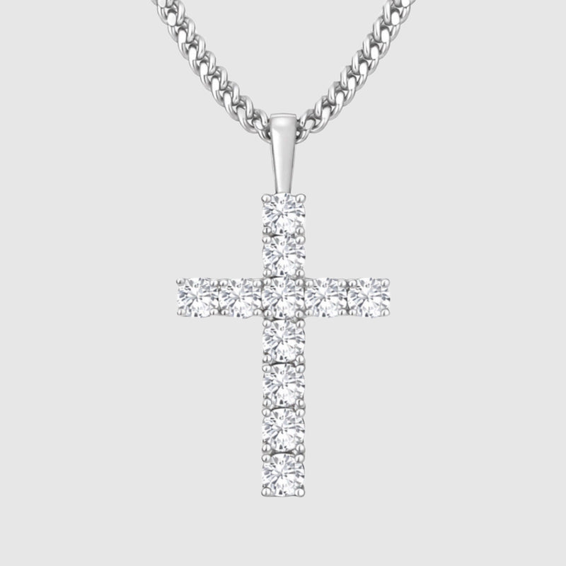 Moissanite Cross Necklace
