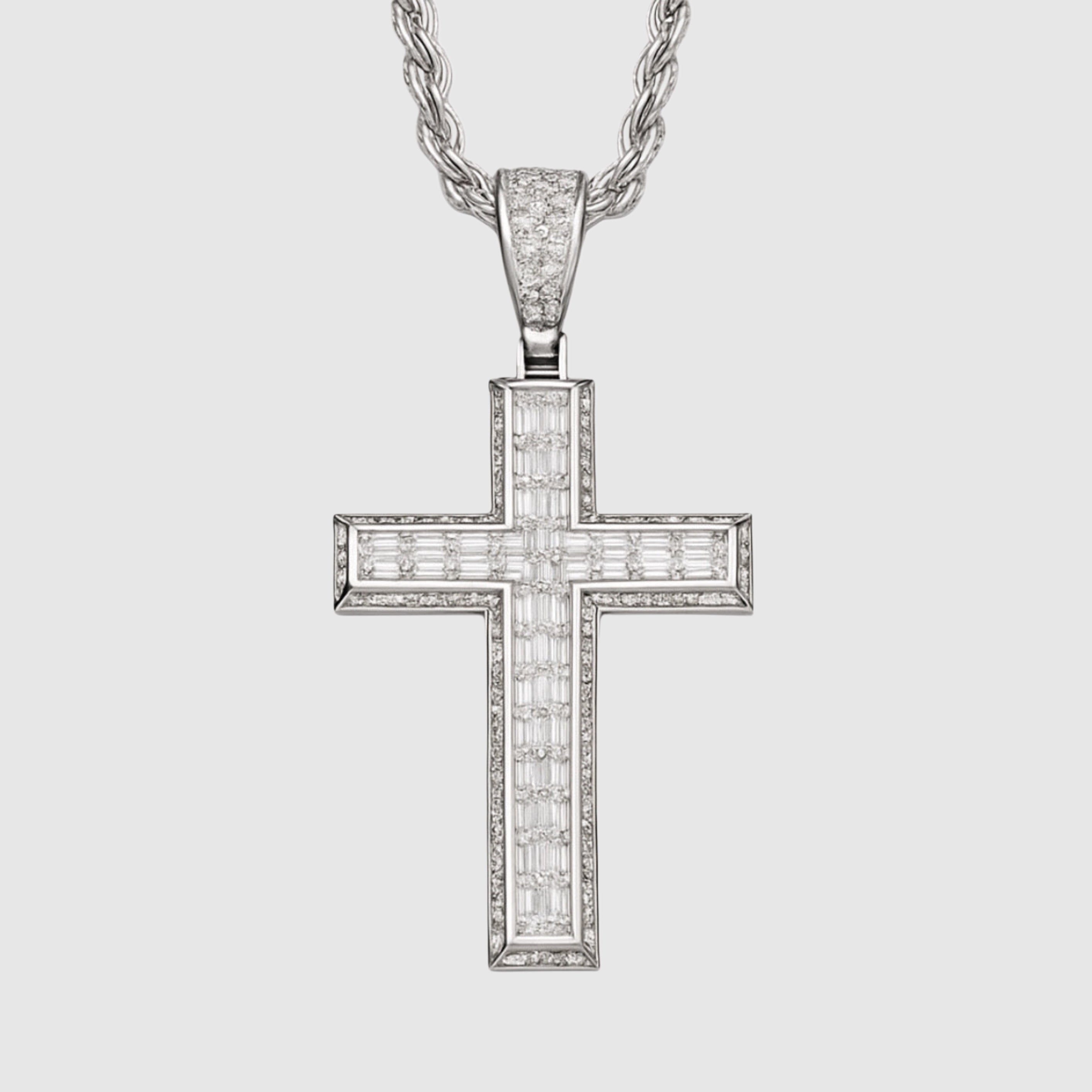 Moissanit Kreuzkette