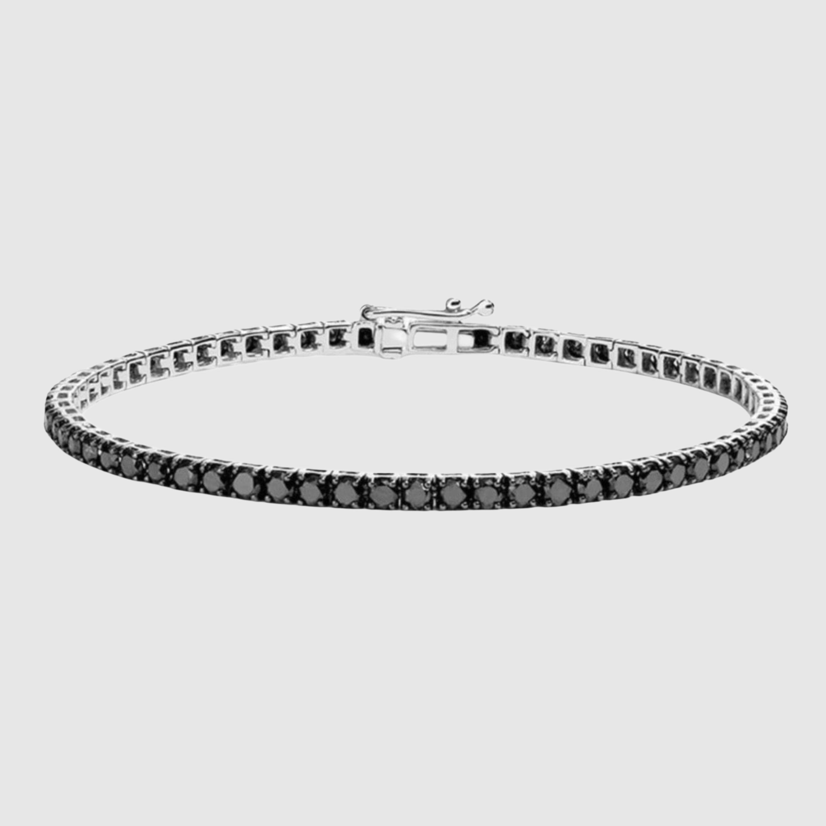 Schwarzes Tennisarmband