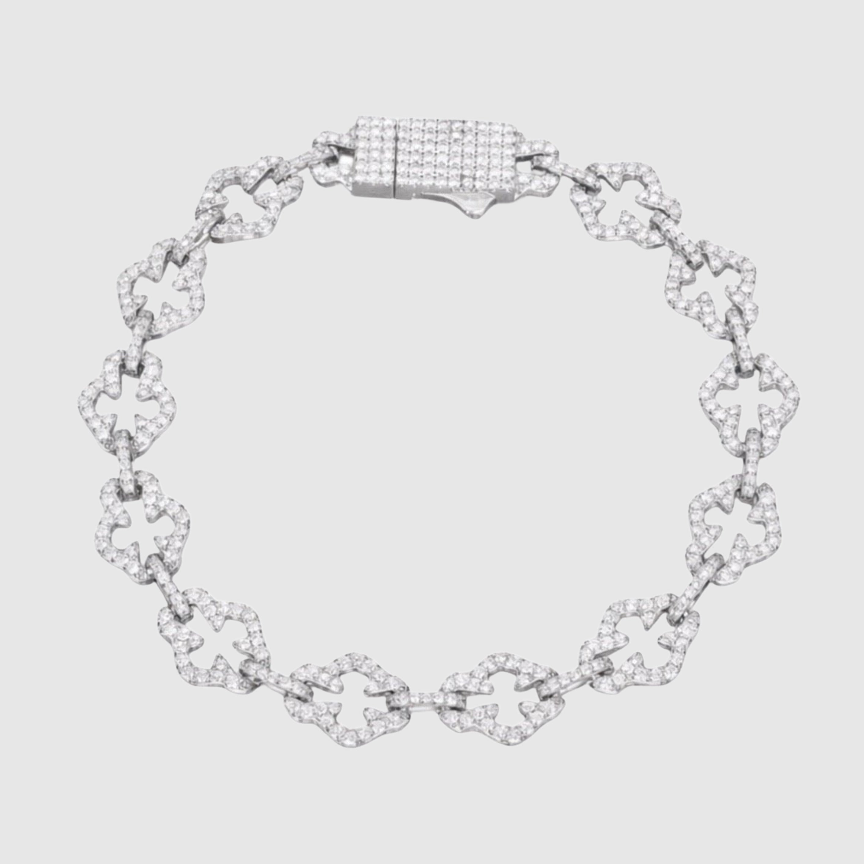 Moissanit-Kreuzarmband