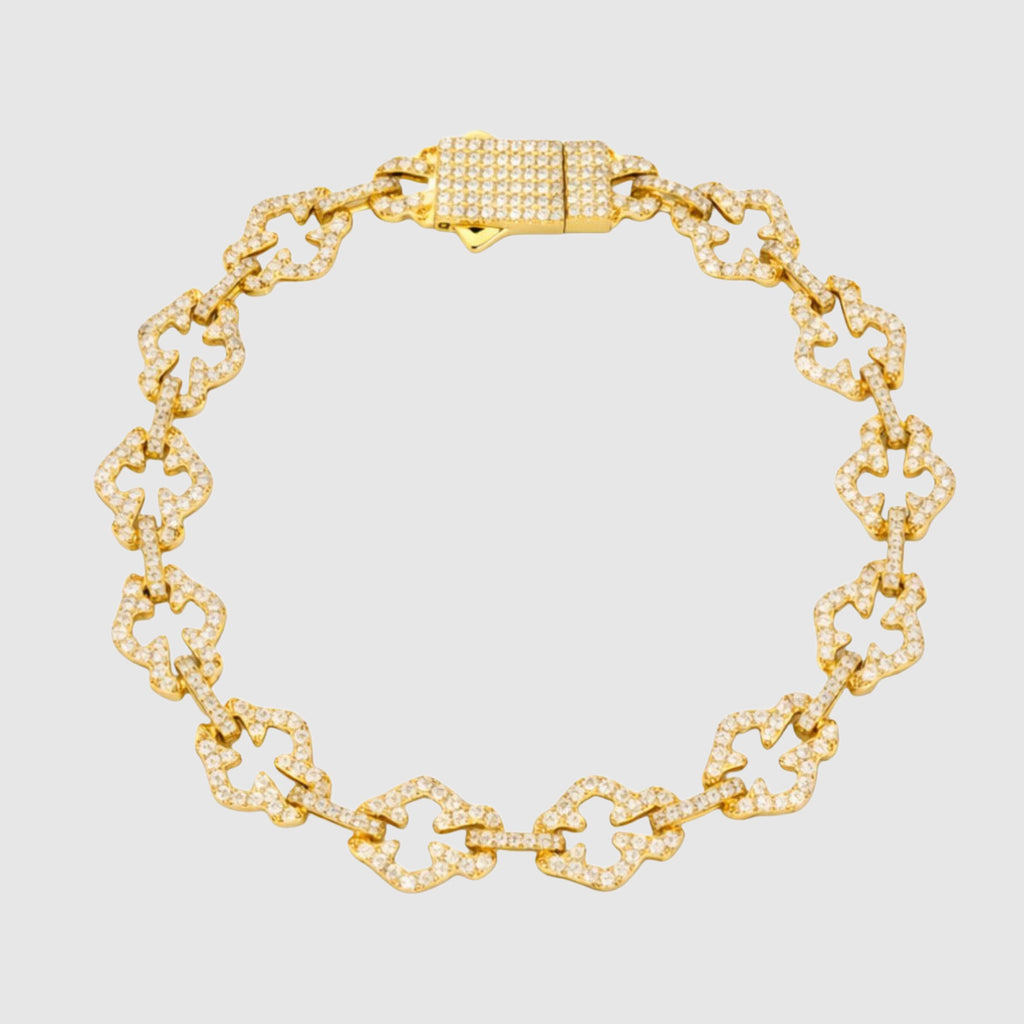 Moissanite Cross Bracelet