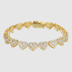 Moissanite Heart Bracelet