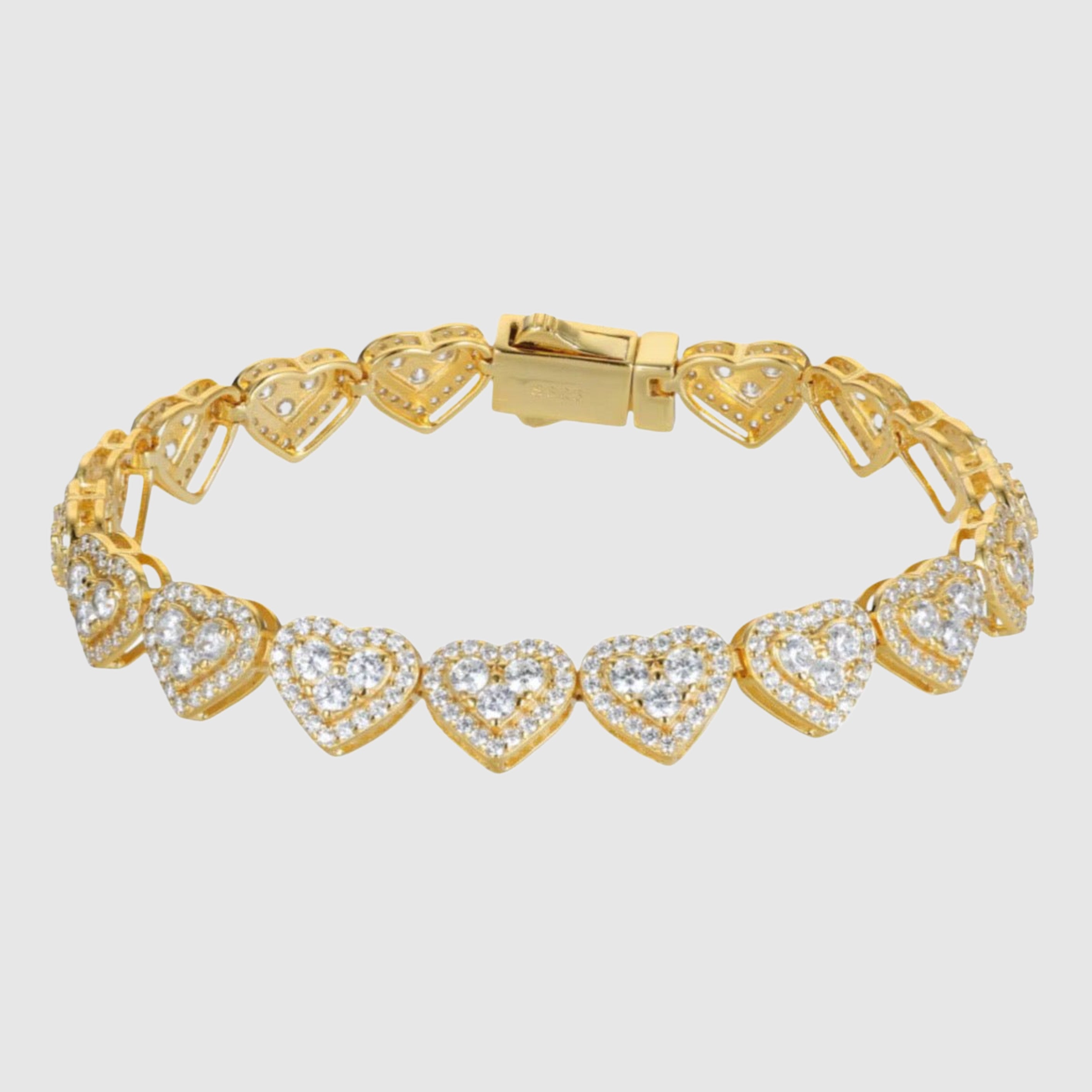 Moissanit-Herzarmband