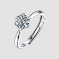 Anillo de moissanita con solitario