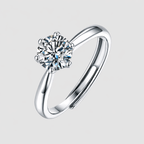 Anillo de moissanita con solitario